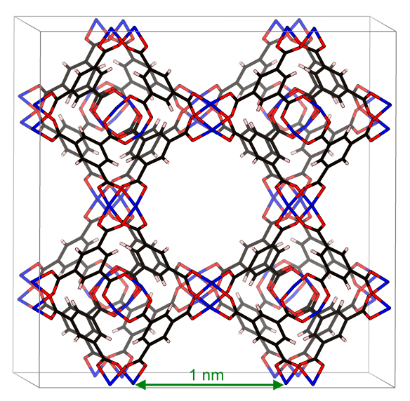 HKUST-1, named after the Hong Kong University of Science and Technology, Image generated using CrystalMaker: www.crystalmaker.com