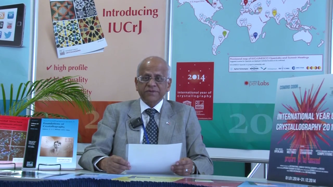 [Professor Gautuam Desiraju, IUCr President]