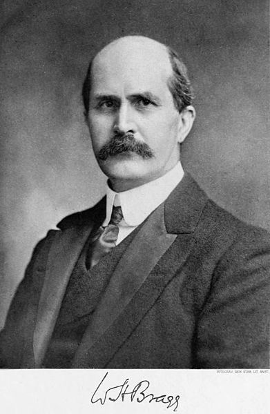 William Henry Bragg's portrait on winning the Nobel Prize, image from the Noble Foundation