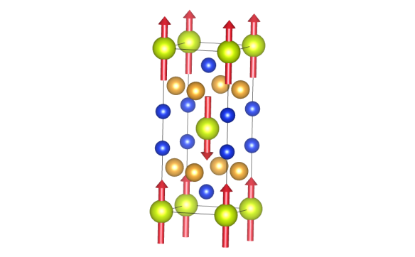 Cerium gold silicide is a 1-2-2 material. The chemical structure was the subject of a previous blog post. The structure is tetragonal. In this image the cerium is shown as light green. The gold is, well, gold. The silicon is shown in blue.