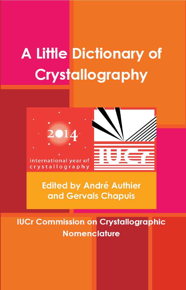 [A Little Dictionary of Crystallography: front cover]