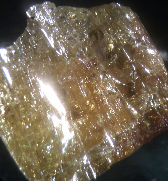 Figure 2: Close up of the tungsten bronze crystal.