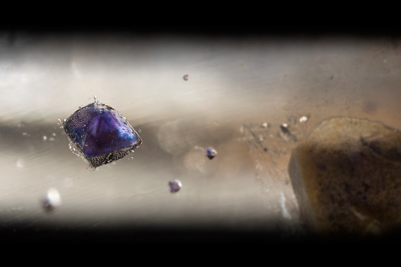 Image 3: Purple and blue fluorite in quartz. Image by Danny Sanchez