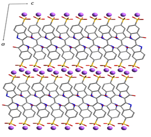 The indigo carmine structure found by Yao et al. Image take from thier paper.