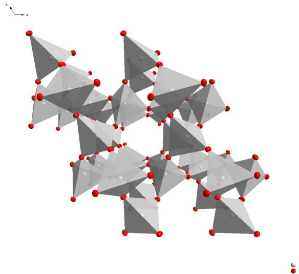 This picture was drawn using Diamond structure visualisation software. Si is white, O is red