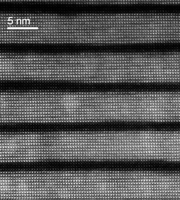 A TEM image of a perovskite superstructure